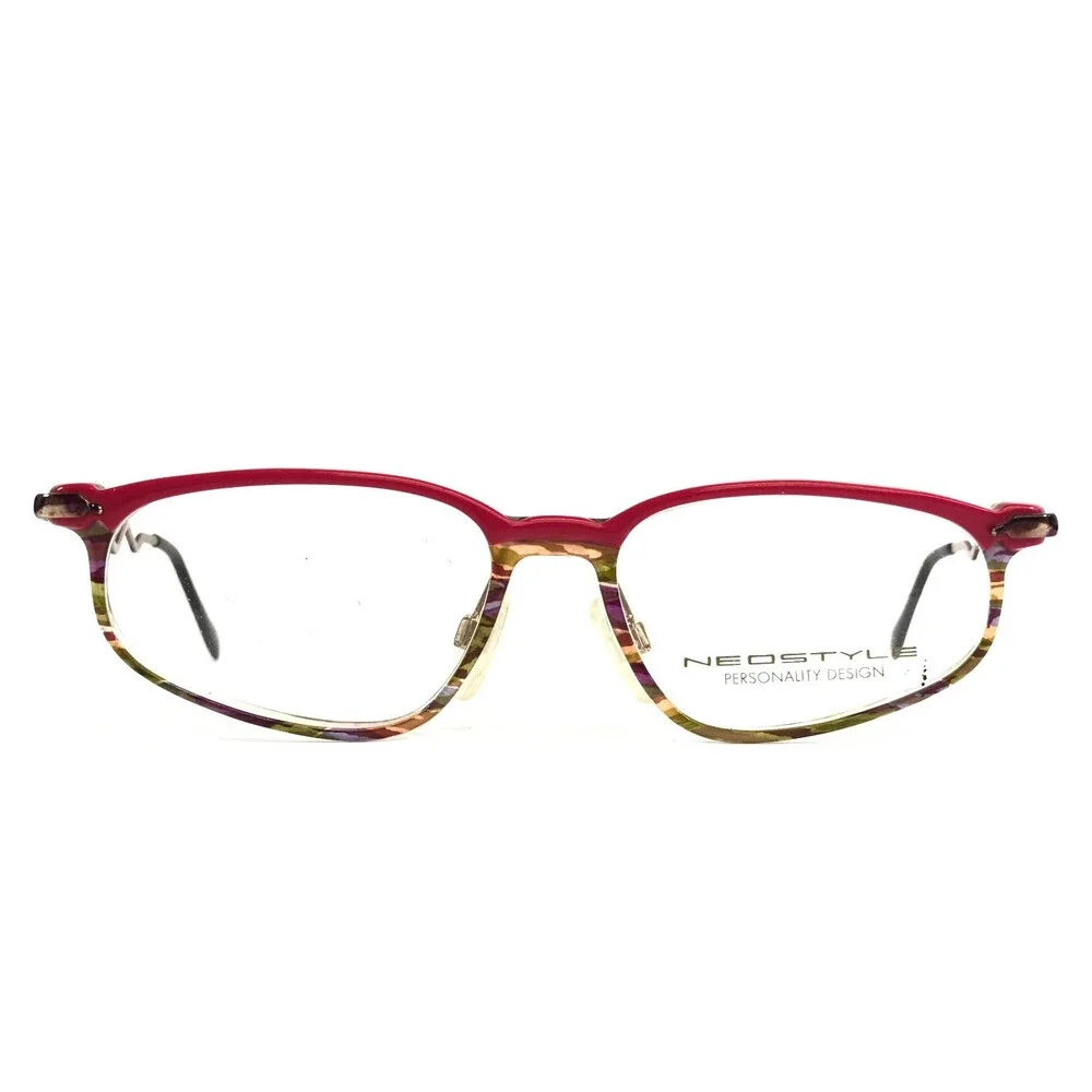 Vintage Neostyle Eyeglasses Frames FORUM 548 376 Purple Red Modernist 54-17-120